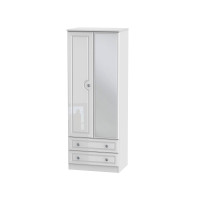 Taurus Gloss 2  Door 2 Drawer Mirror Wardrobe