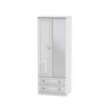 Taurus Gloss 2  Door 2 Drawer Mirror Wardrobe