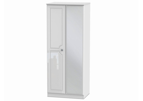 Taurus Gloss 2 Door Mirror Wardrobe