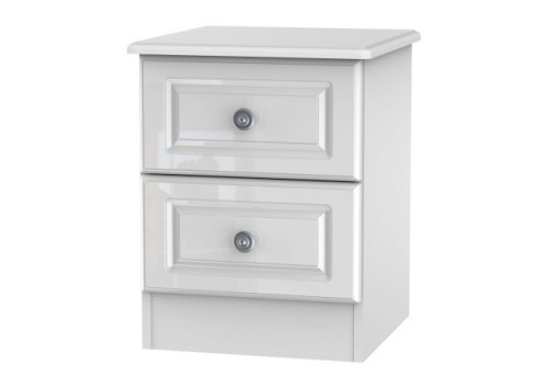 Taurus Gloss 2 Drawer Bedside Chest