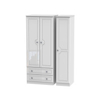 Taurus Gloss 3 Door 2 Drawer Tall Wardrobe