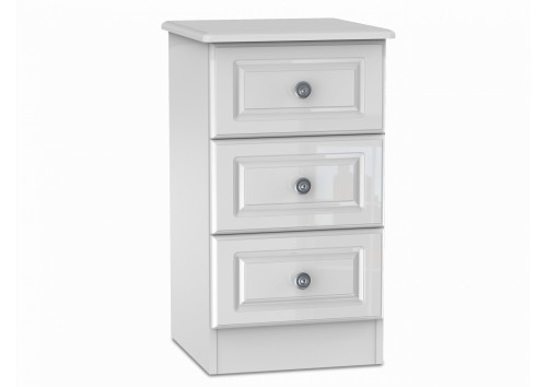 Taurus Gloss 3 Drawer Bedside Chest