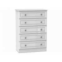 Taurus Gloss 5 Drawer Wide Chest