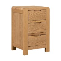 Boston 3 Drawer Oak Bedside Chest