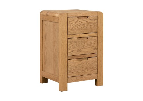 Boston 3 Drawer Oak Bedside Chest