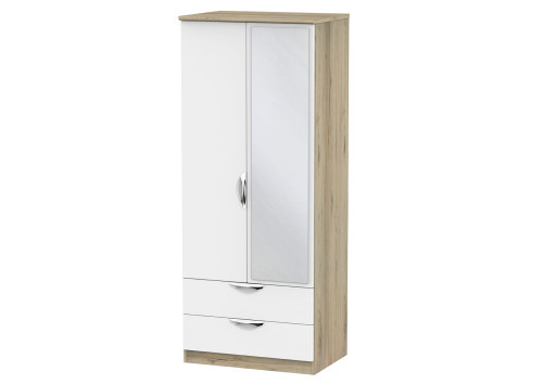 Libra 2 Door 2 Drawer Mirror Wardrobe