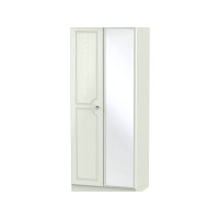 Taurus Crystal 2 Door Tall Mirror Wardrobe