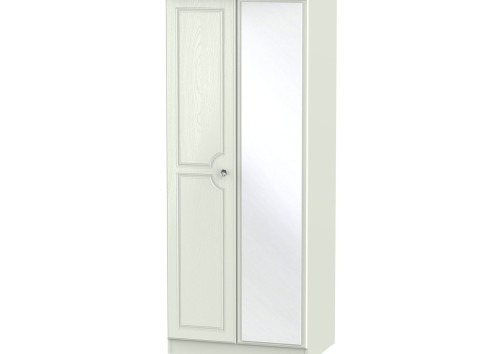 Taurus Crystal 2 Door Tall Mirror Wardrobe