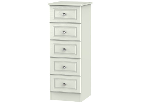 Taurus Crystal 5 Drawer Narrow Chest