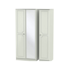 Taurus Crystal 3 Door Mirror Tall Wardrobe