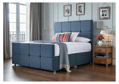 Flora 4'6" Double Upholstered Bed Frame