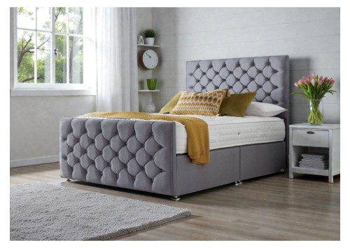 Heather 4'6" Double Upholstered Bed Frame