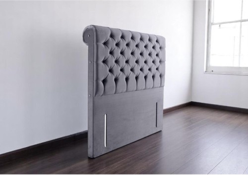 Indigo Sleigh Floor Standing 4'0" Small Double Size Headboard