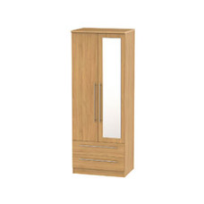 Gemini 2 Door 2 Drawer Mirror Tall Wardrobe