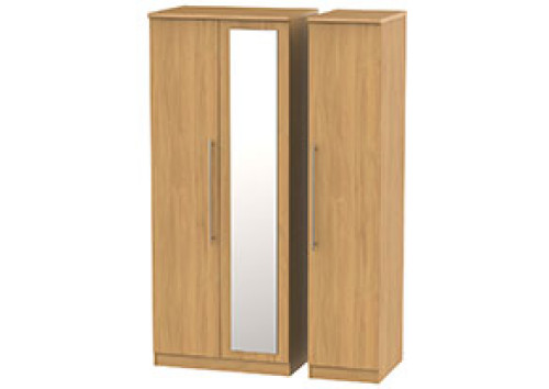 Gemini 3 Door Mirror Tall Wardrobe