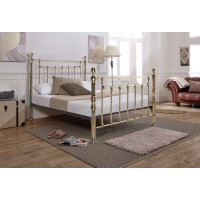 Murcia 4'6" Double Antique Brass Bed Frame Murcia 4'6" Double Antique Brass Bed Frame