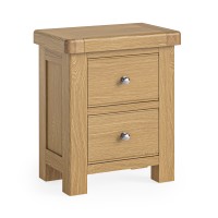 Ludlow 2 Drawer Oak Bedside Chest