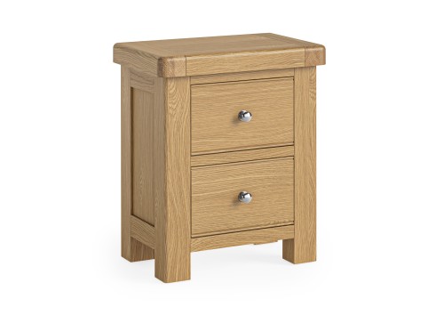 Ludlow 2 Drawer Oak Bedside Chest