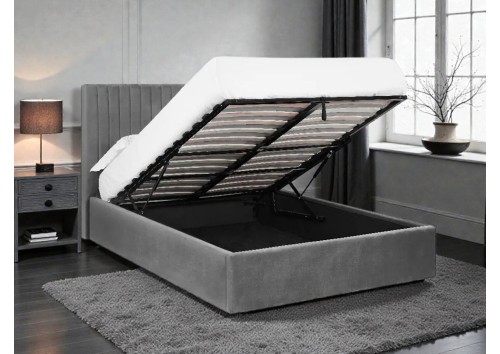 Milan 5'0" King Size Fabric Ottoman Bed Milan 5'0" King Size Fabric Ottoman Bed