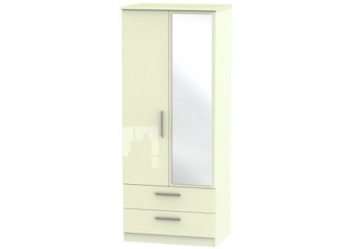 Aries 2 Door 2 Drawer Mirror Wardrobe