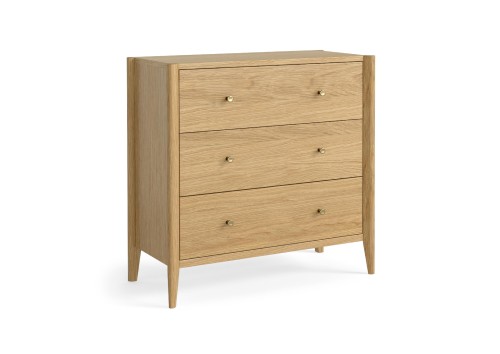 Oxford 3 Drawer Wide Oak Chest Oxford 3 Drawer Wide Oak Chest