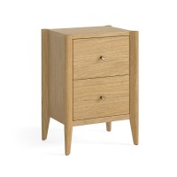 Oxford 2 Drawer Oak Bedside Chest