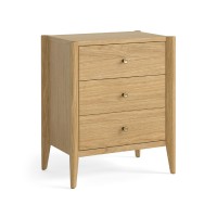 Oxford 3 Drawer Oak Bedside Chest