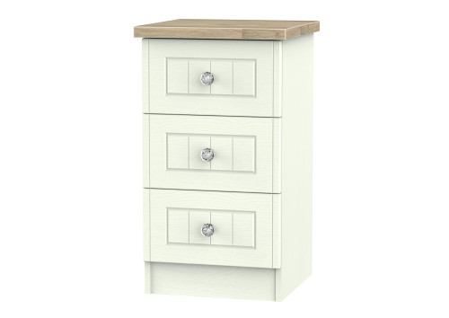 Capricorn Crystal 3 Drawer Bedside Chest