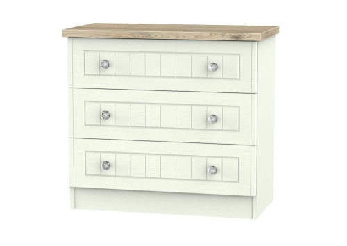 Capricorn Crystal 3 Drawer Wide Chest