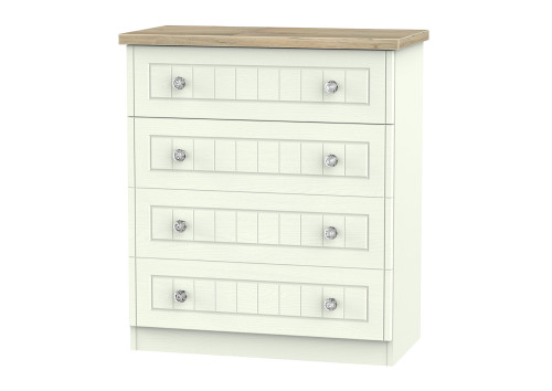 Capricorn Crystal 4 Drawer Wide Chest
