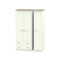 Capricorn Crystal 3 Door 2 Drawer Wardrobe