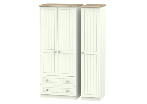 Capricorn Crystal 3 Door 2 Drawer Wardrobe