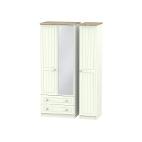 Capricorn Crystal 3 Door 2 Drawer Mirror Wardrobe