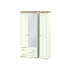 Capricorn Crystal 3 Door 2 Drawer Mirror Wardrobe