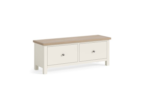 Stamford 2 Drawer White & Oak Blanket Box