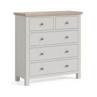 Stamford 2 Over 3 Grey & Oak Chest