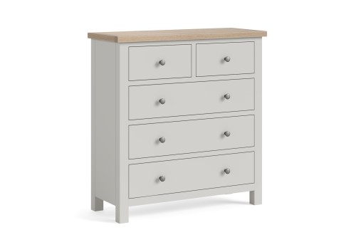 Stamford 2 Over 3 Grey & Oak Chest