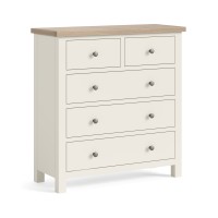Stamford 2 Over 3 White & Oak Chest