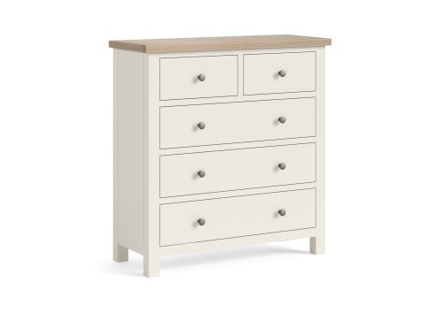 Stamford 2 Over 3 White & Oak Chest