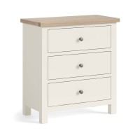 Stamford 3 Drawer White & Oak Chest Stamford 3 Drawer White & Oak Chest