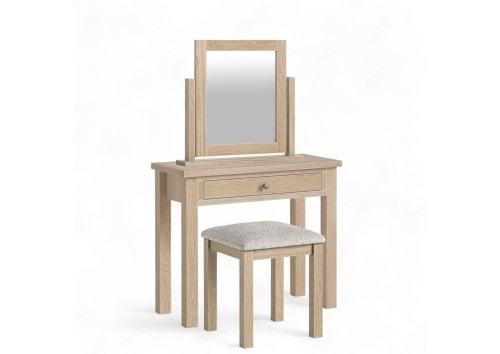 Stamford Washed Oak Dressing Table Set