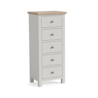 Stamford Grey & Oak 5 Drawer Tallboy Chest Stamford Grey & Oak 5 Drawer Tallboy Chest