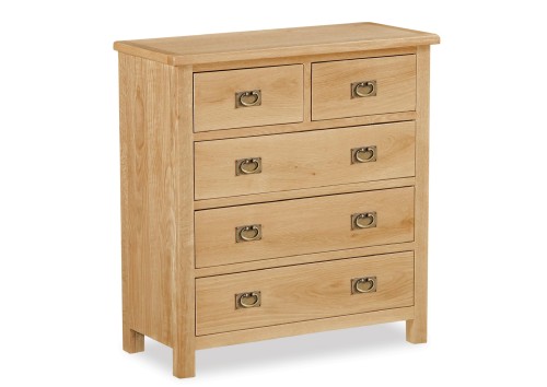 Taunton 2 Over 3 Drawer Oak Chest