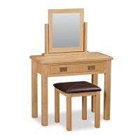 Taunton Rustic Oak Dressing Table Set