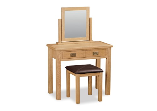 Taunton Rustic Oak Dressing Table Set