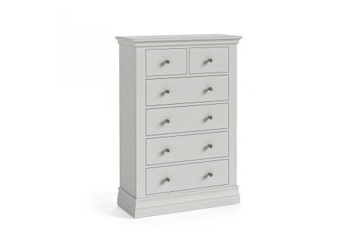 Wilton 2 Over 4 Drawer Grey Painted Chest