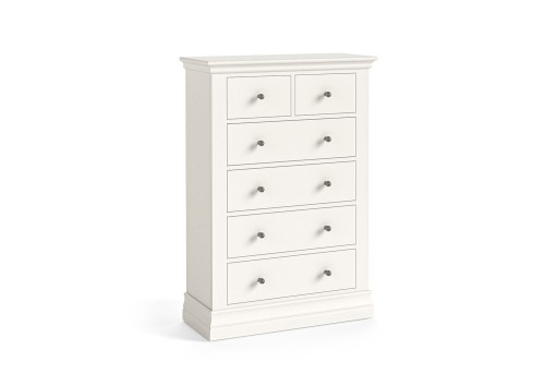 Wilton 2 Over 4 Drawer White Painted Chest Wilton 2 Over 4 Drawer White Painted Chest