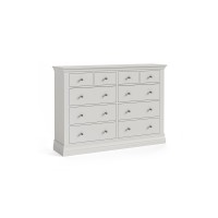 Wilton 4 Over 6 Drawer Grey Painted Chest