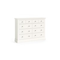 Wilton 4 Over 6 Drawer White Painted Chest