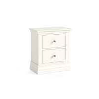 Wilton 2 Drawer White Painted Bedside Chest